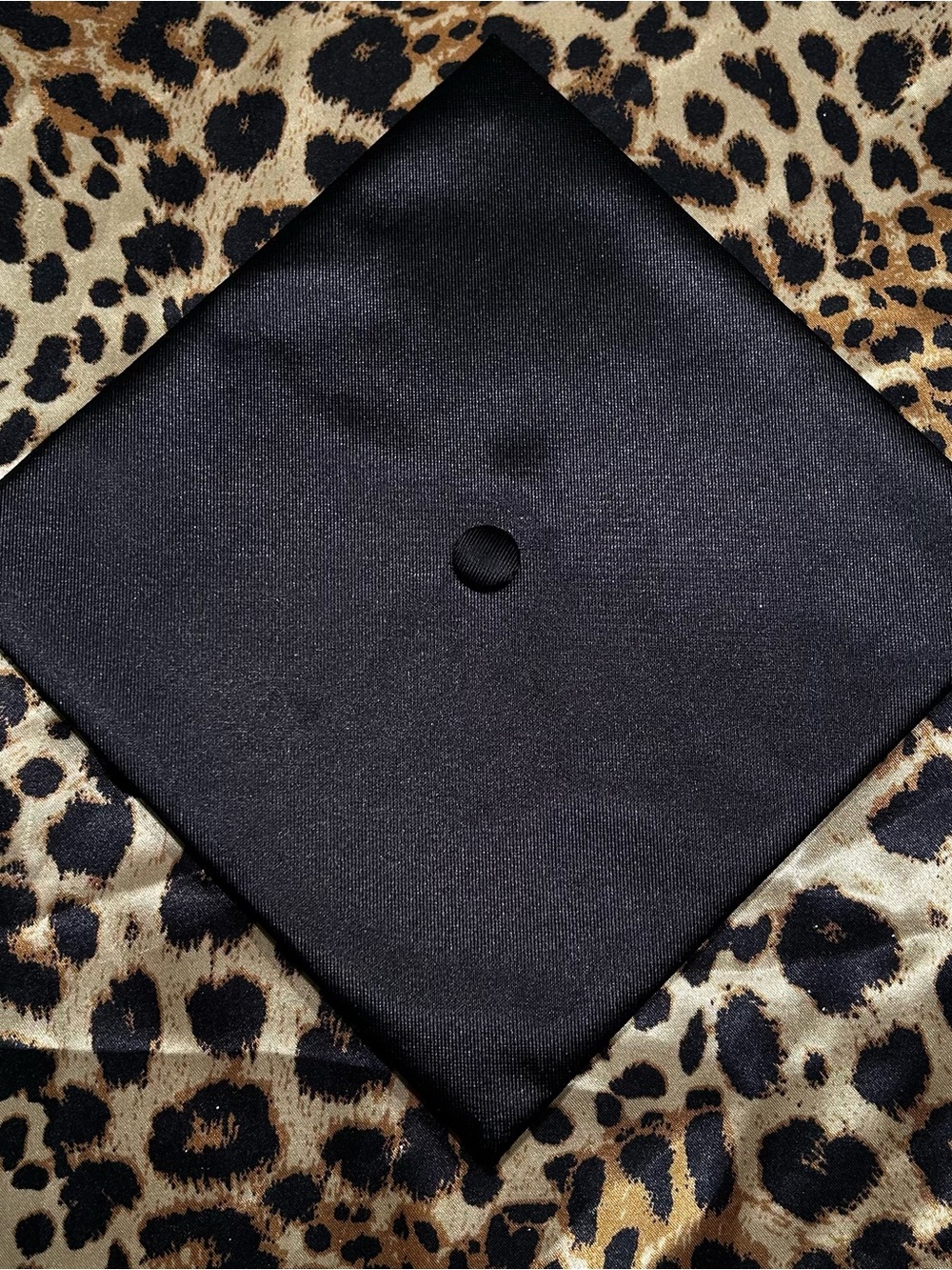 Vintage Black Graduation Mortarboard Cap - Matte Satin Finish